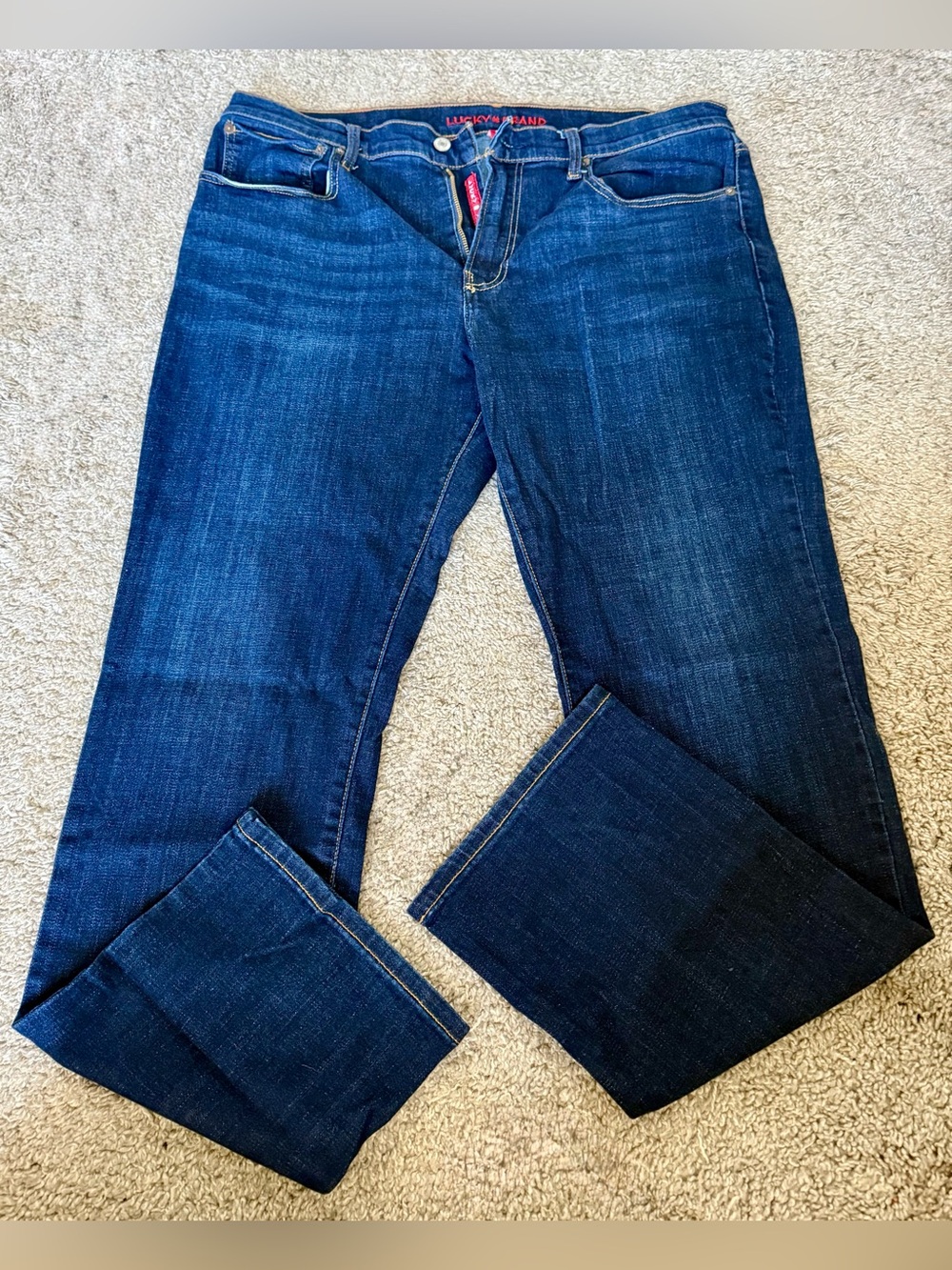 Lucky Brand Me’s Dark Blue Straight Leg Jeans 36x32